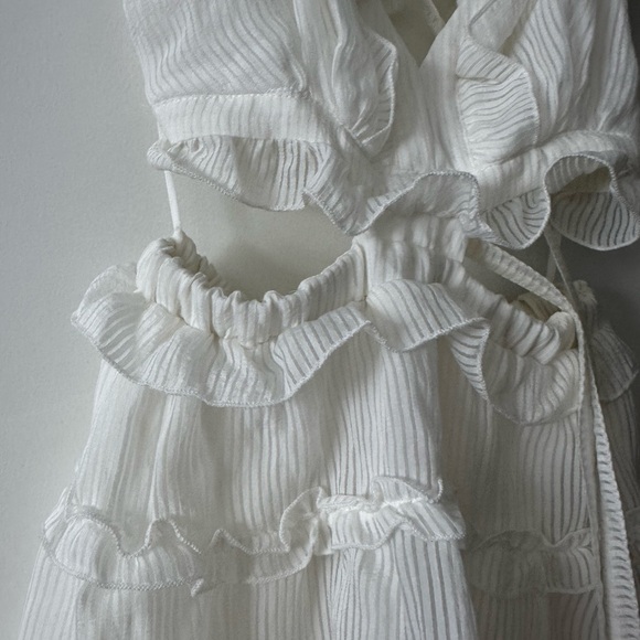 White Ruffled Dress - Picture 4 of 9